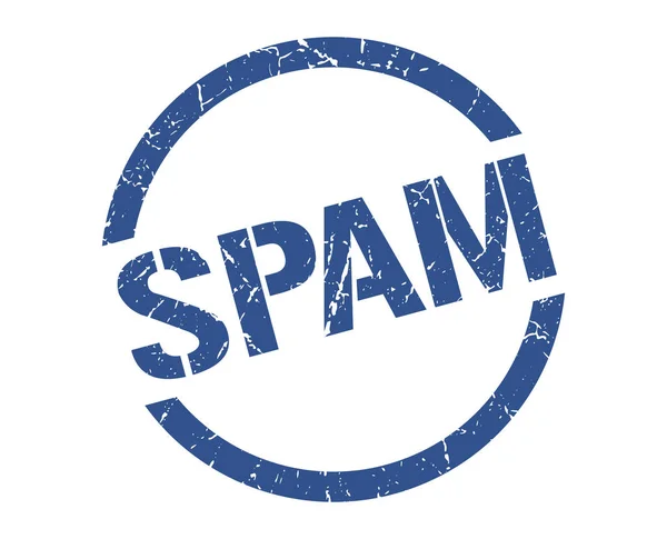 Sello Redondo Azul Spam — Vector de stock