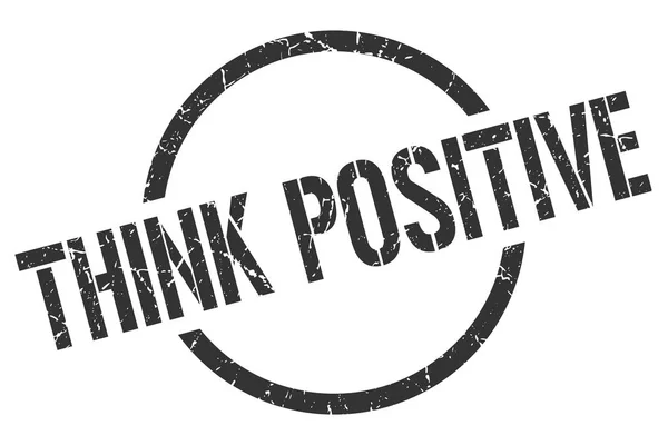 Think Positive Black Stamp — Stock Vector