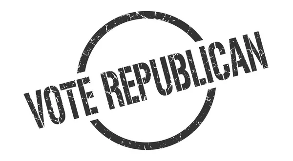 Voto Republicano Carimbo Redondo Preto — Vetor de Stock