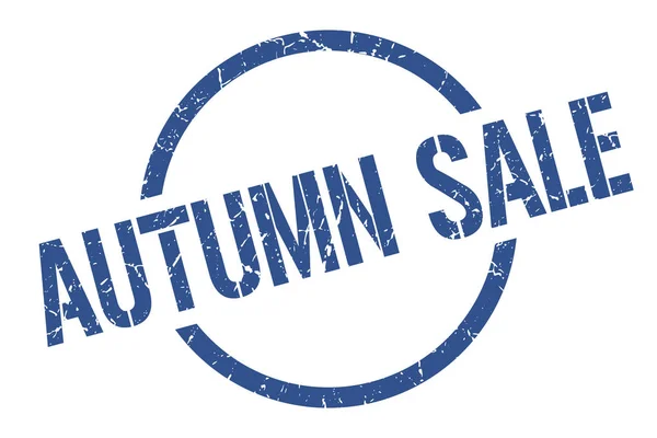 Autumn Sale Blue Stamp — Stock Vector