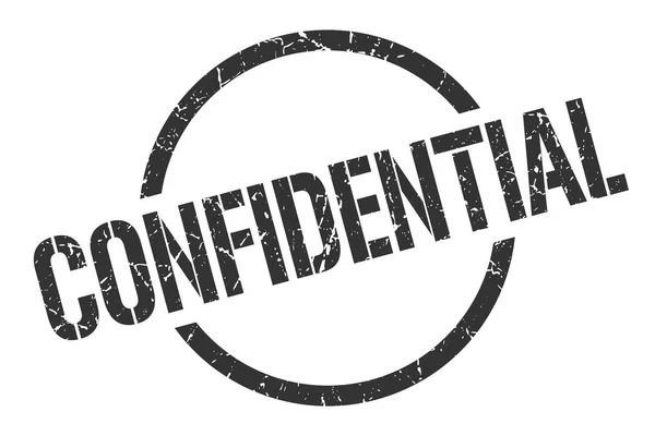 Confidential Black Stamp — Stock Vector