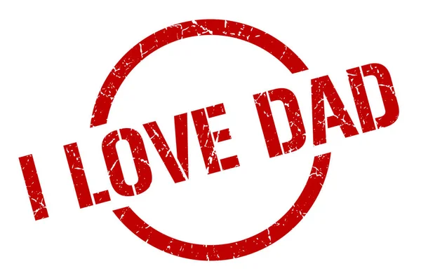 Love Dad Red Stamp — Stock Vector