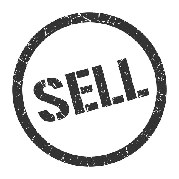 Vender Sello Redondo Negro — Archivo Imágenes Vectoriales