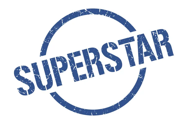 Superstar Blue Stamp — Stock Vector