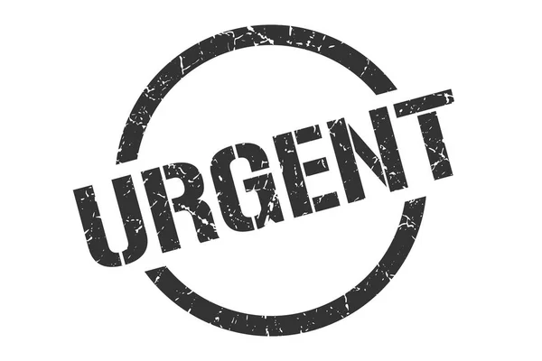 Timbre Rond Noir Urgent — Image vectorielle