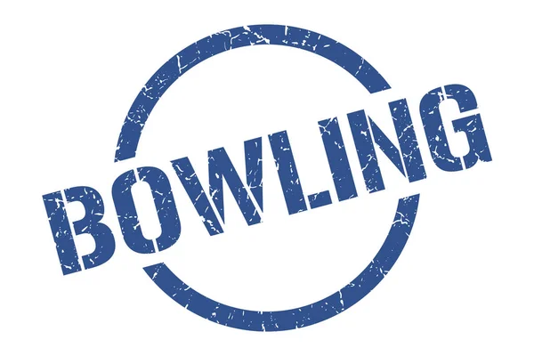 Bowling Blaue Runde Marke — Stockvektor
