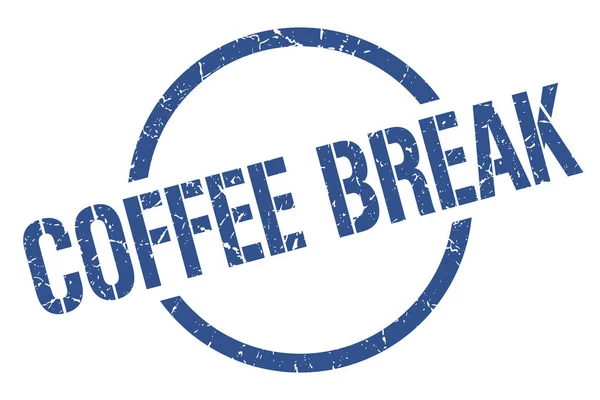 Coffee Break Blue Stamp — Stock Vector