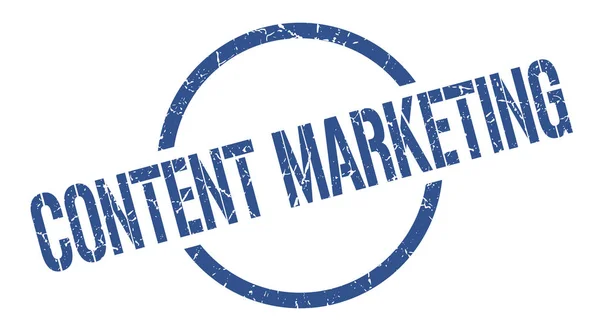 Content Marketing Blue Stamp — Stockový vektor