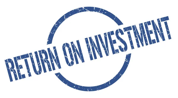 Beruházás Megtérülése Kék Kerek Bélyegző — Stock Vector