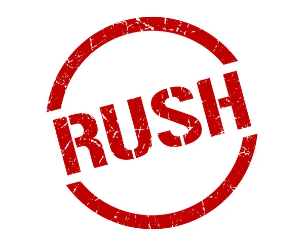 Rush Red Stamp — Stock Vector