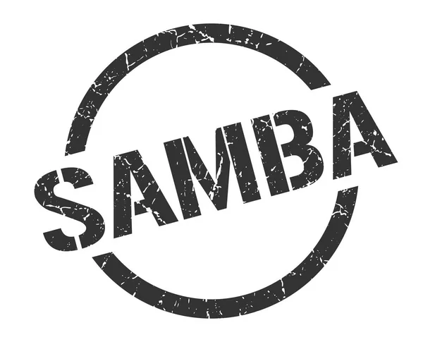 Stempel Bundar Hitam Samba - Stok Vektor