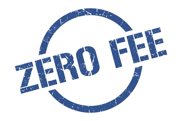 Zero Fee Blue Stamp — Stock Vector
