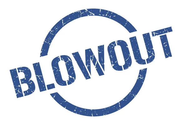 Timbro Rotondo Blu Blowout — Vettoriale Stock