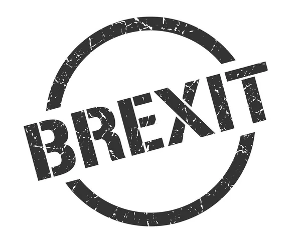 Timbre Rond Noir Brexit — Image vectorielle