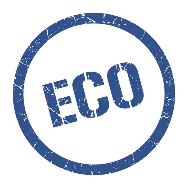 Sello Redondo Eco Azul — Vector de stock