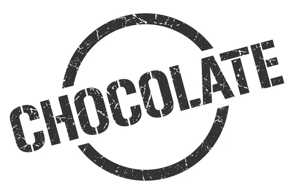Timbre Rond Noir Chocolat — Image vectorielle