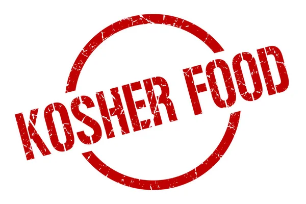 Kosher Mat Röda Runda Stämpel — Stock vektor