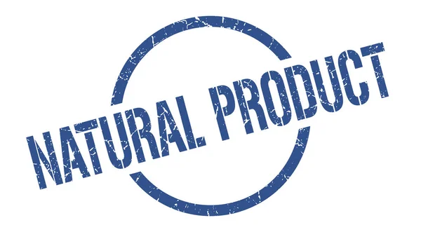 Prodotto Naturale Blu Timbro Rotondo — Vettoriale Stock