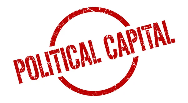 Politický Kapitál Červené Kulaté Razítko — Stockový vektor