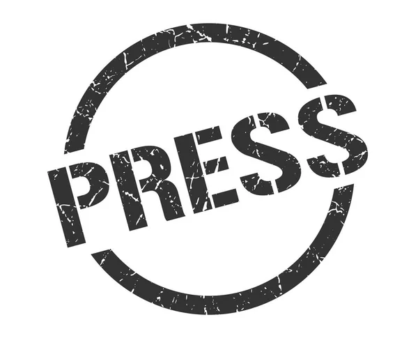 Пресс Черный Круглый Штамп — стоковый вектор