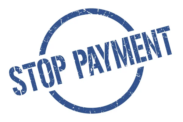 Stop Payment Sello Redondo Azul — Archivo Imágenes Vectoriales