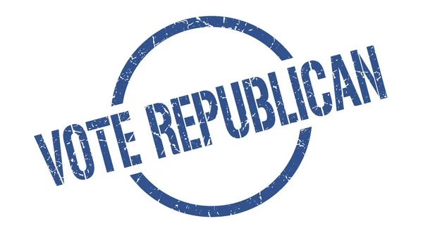 Vote Républicain Bleu Rond Timbre — Image vectorielle