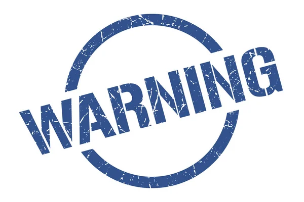 Warning Blue Stamp — Stock Vector