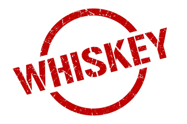 Whisky Rode Ronde Stempel — Stockvector