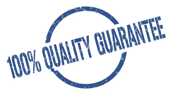 100 Qualitätsgarantie Blauer Rundstempel — Stockvektor