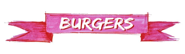 Cinta de hamburguesas — Vector de stock