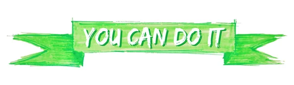 You can do it ribbon — Stock Vector