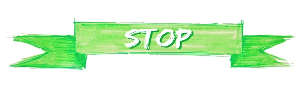 Stop ribbon — Stock Vector