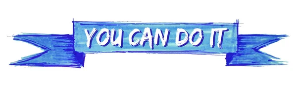 You can do it ribbon — Stock Vector
