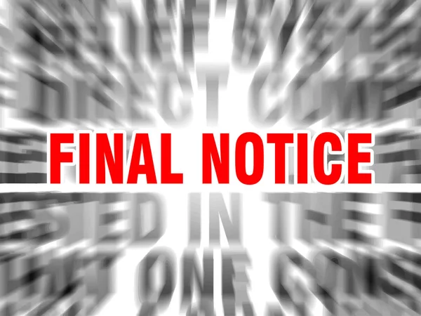 Final notice — Stock Vector