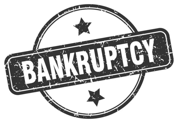 Bankruptcy grunge stamp — Stock Vector
