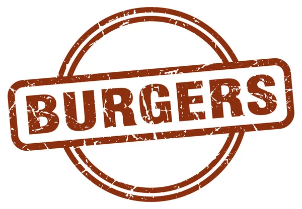 Timbre Burgers — Image vectorielle