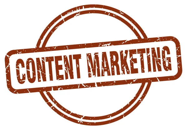 Timbre de marketing de contenu — Image vectorielle