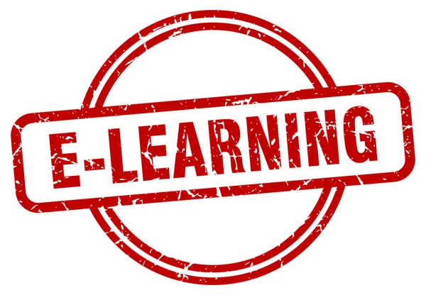 Carimbo grunge e-learning —  Vetores de Stock