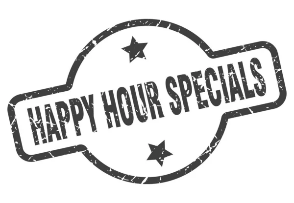 Happy hour specials sign — Stock Vector