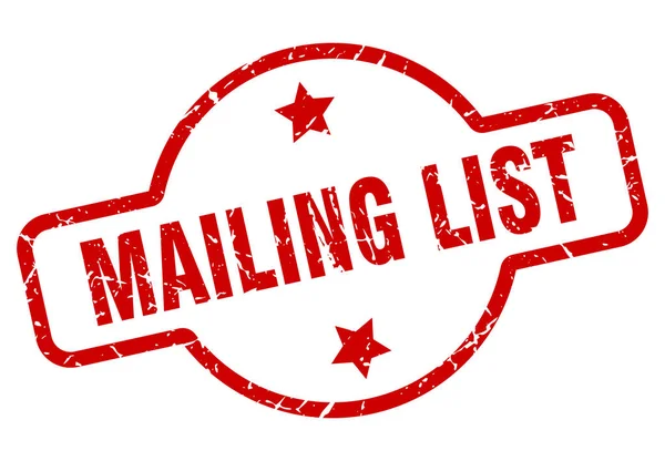Timbro della mailing list — Vettoriale Stock
