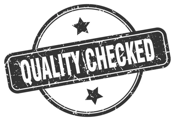 Quality checked grunge stamp — Stock Vector