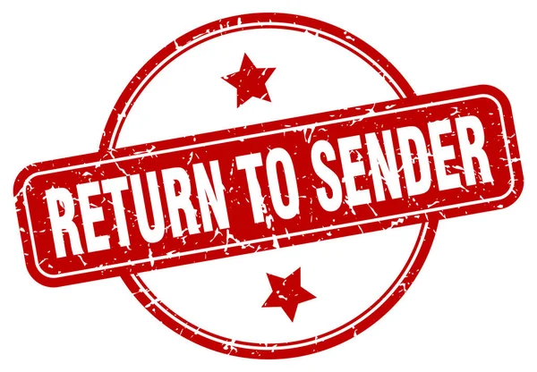 Return to sender sign — Stock Vector