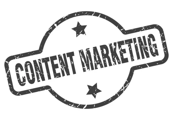 Signe de marketing de contenu — Image vectorielle
