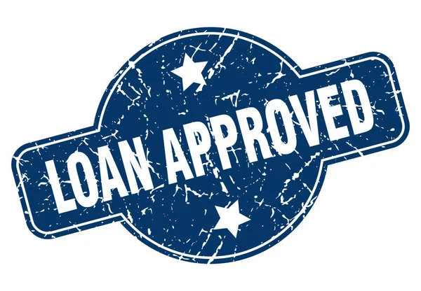 Loan approved sign — Stock Vector