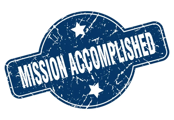 Mission accomplished sign — Stock Vector