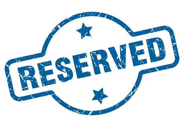 Reserved — Stock Vector