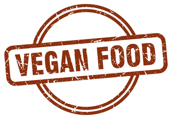 Sello de comida vegana — Vector de stock