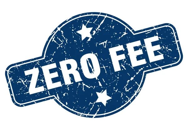 Zero fee sign — Stock Vector