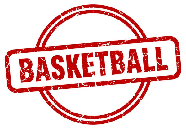 Sello grunge de baloncesto — Vector de stock