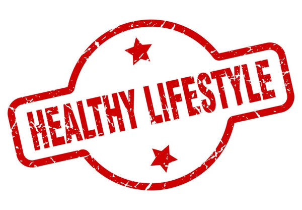 Healthy lifestyle stamp — Stock Vector